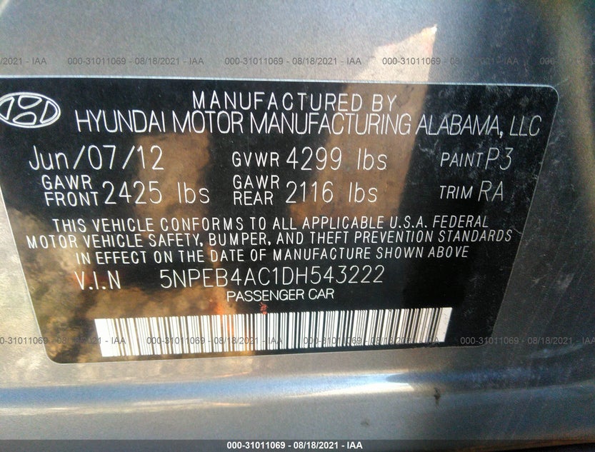5NPEB4AC1DH543222
