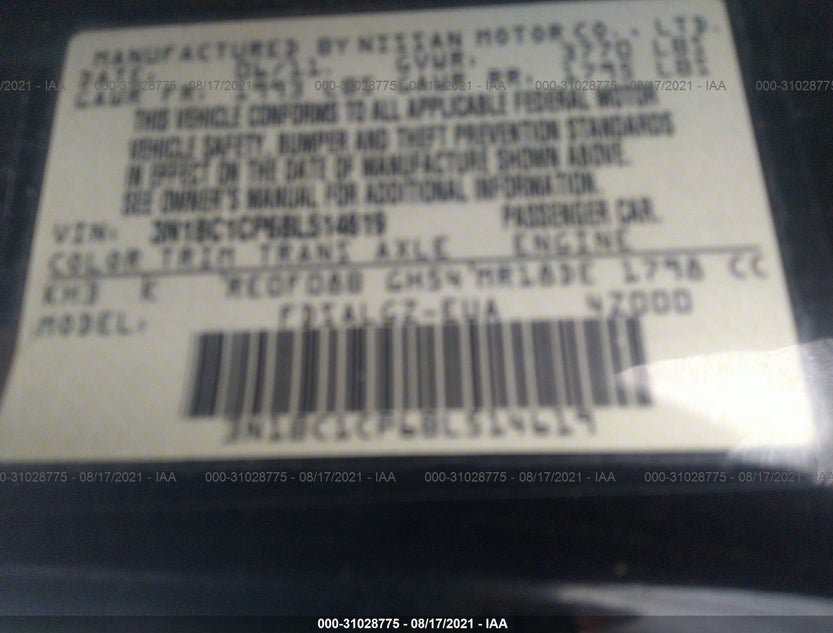3N1BC1CP6BL514619