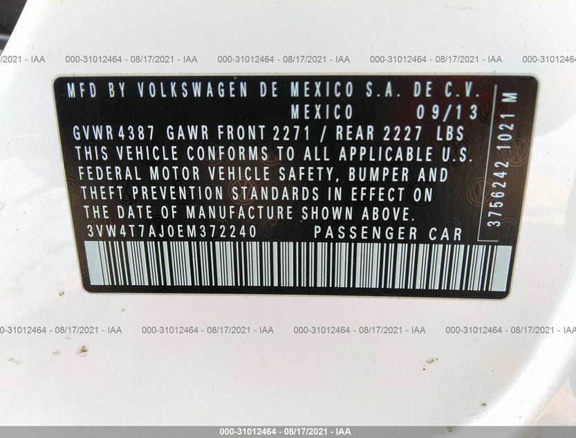 3VW4T7AJ0EM372240