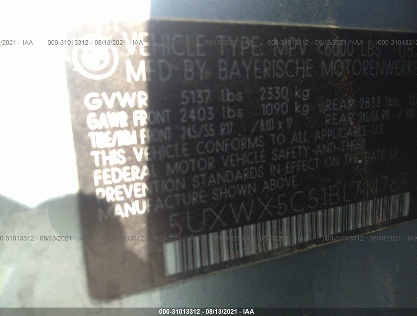 5UXWX5C51BL714763