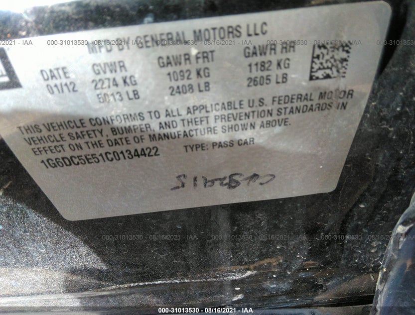1G6DC5E51C0134422