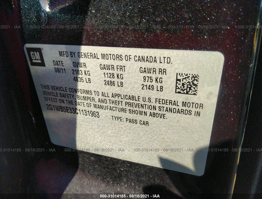 2G1WB5E33C1131963