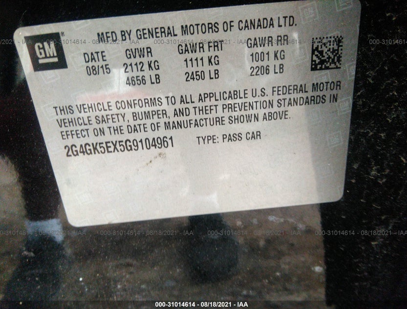 2G4GK5EX5G9104961
