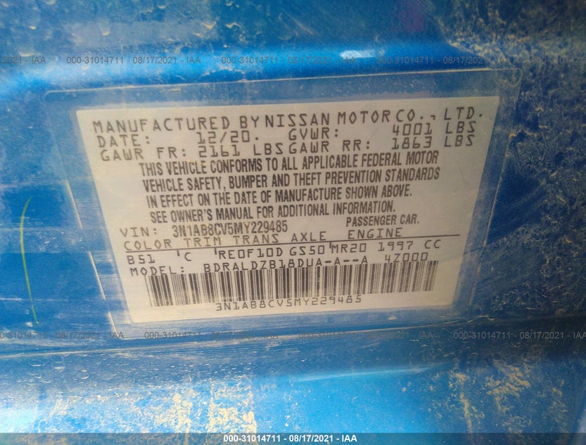 3N1AB8CV5MY229485