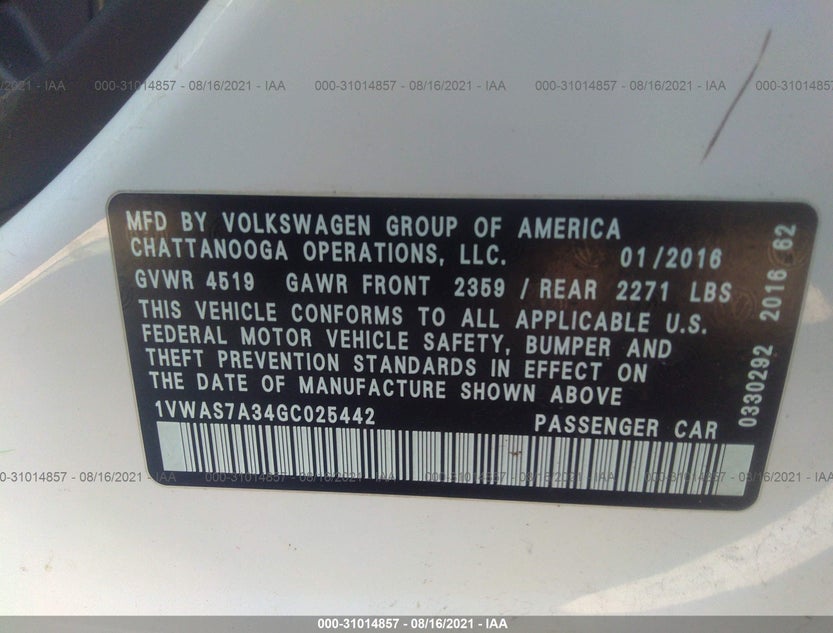 1VWAS7A34GC025442
