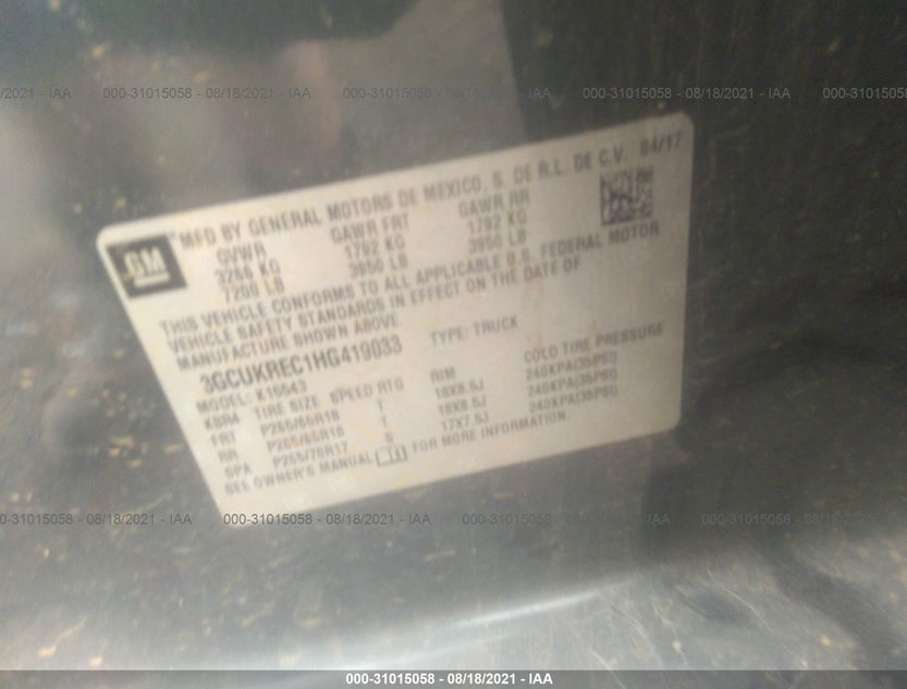 3GCUKREC1HG419033