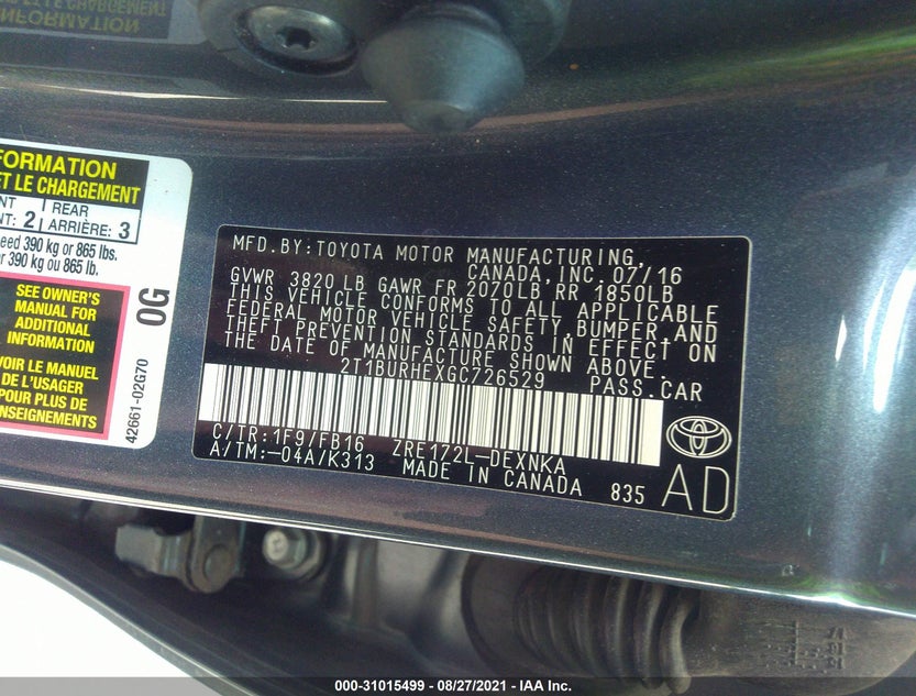 2T1BURHEXGC726529