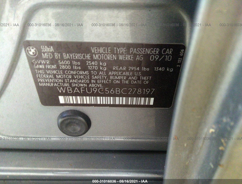 WBAFU9C56BC278197