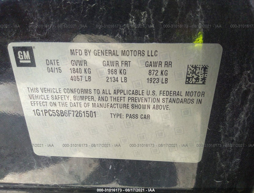 1G1PC5SB6F7261501