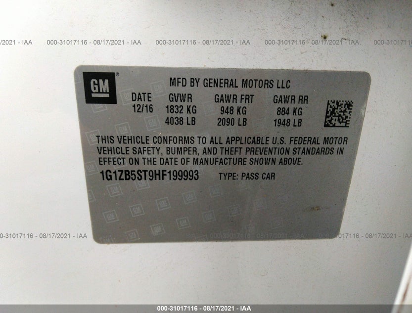 1G1ZB5ST9HF199993