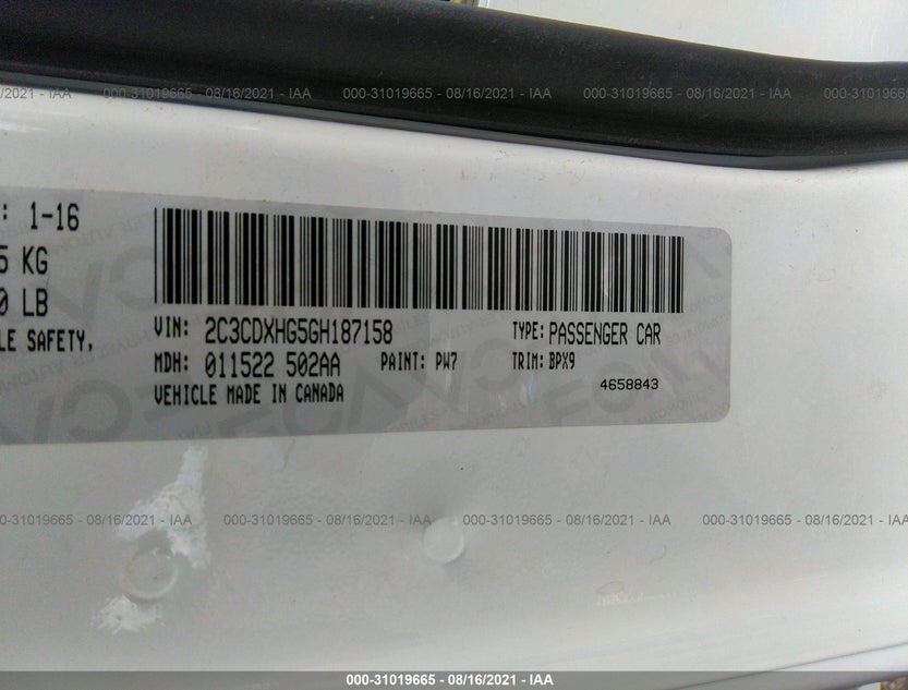 2C3CDXHG5GH187158