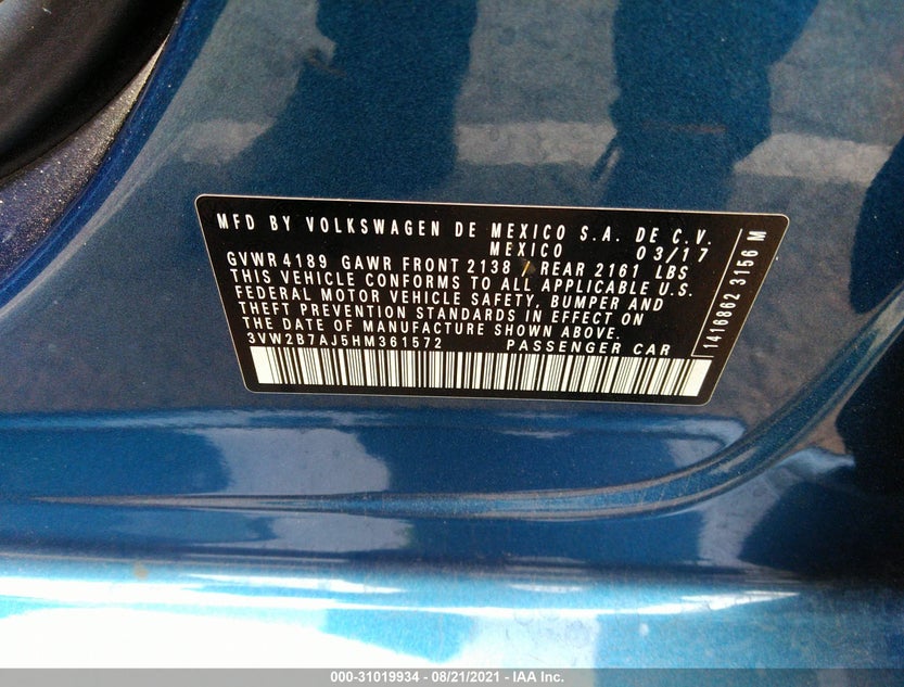 3VW2B7AJ5HM361572