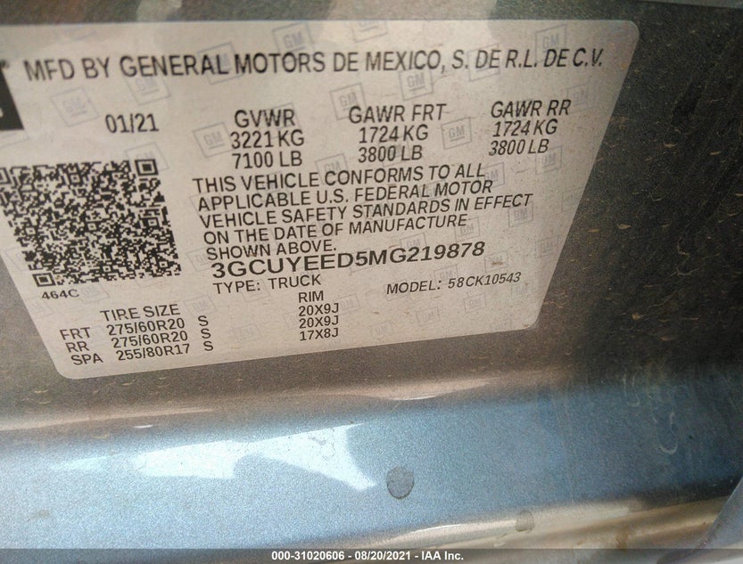 3GCUYEED5MG219878