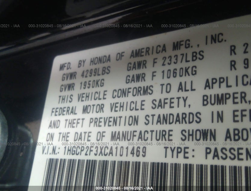 1HGCP2F3XCA101469