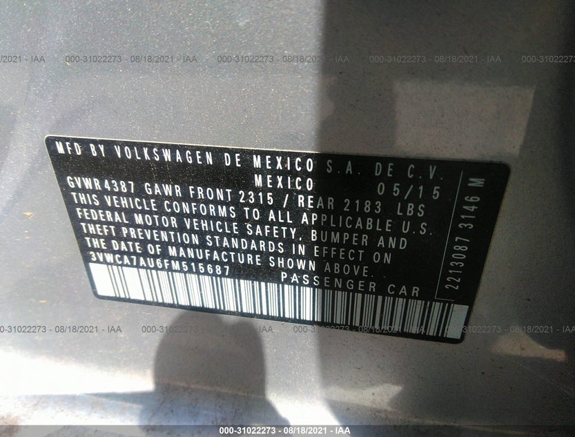 3VWCA7AU6FM515687