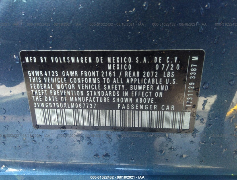 3VWGB7BUXLM067737