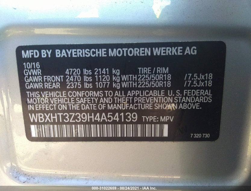 WBXHT3Z39H4A54139
