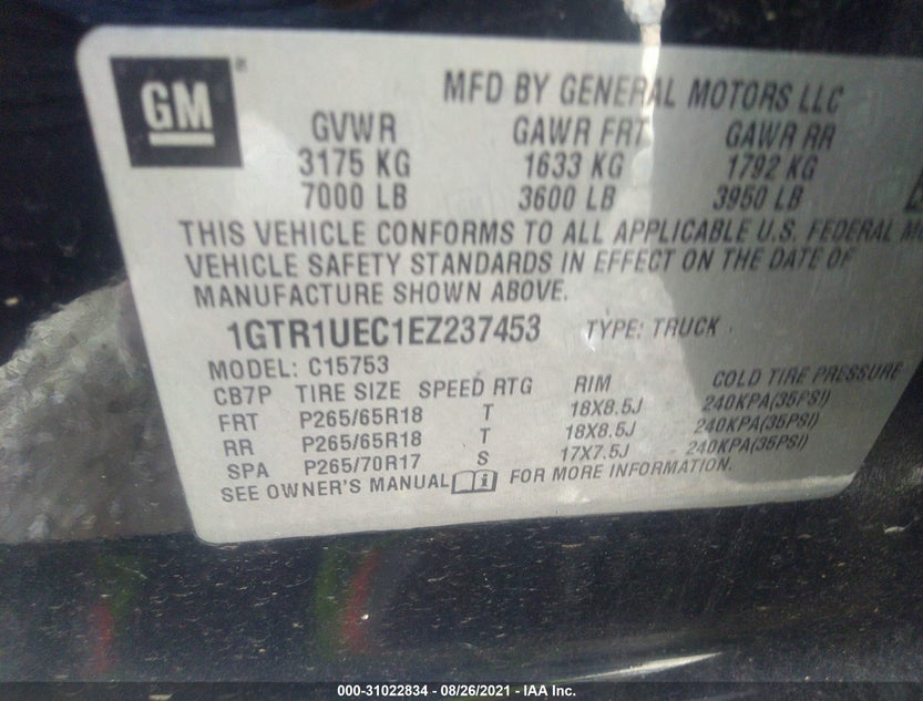 1GTR1UEC1EZ237453