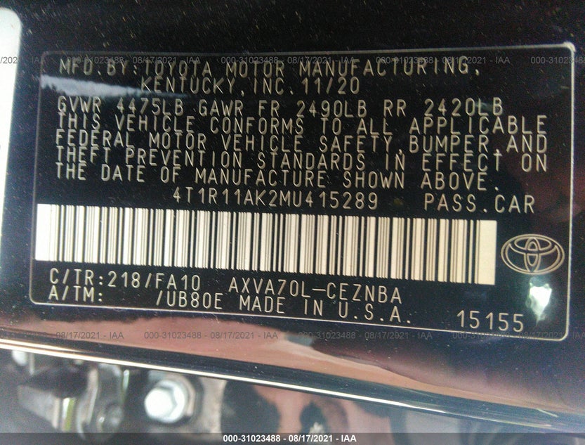 4T1R11AK2MU415289