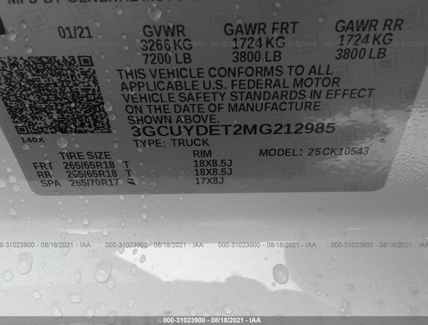 3GCUYDET2MG212985