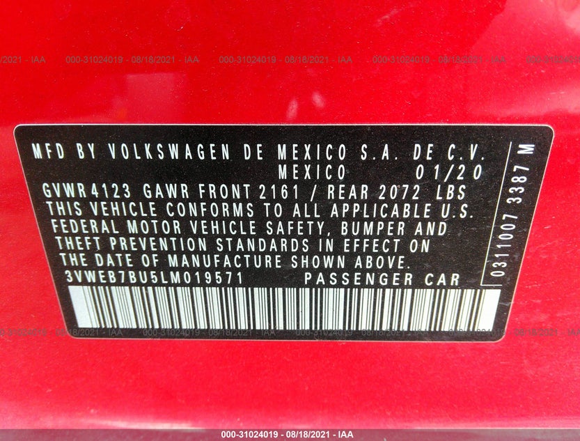 3VWEB7BU5LM019571