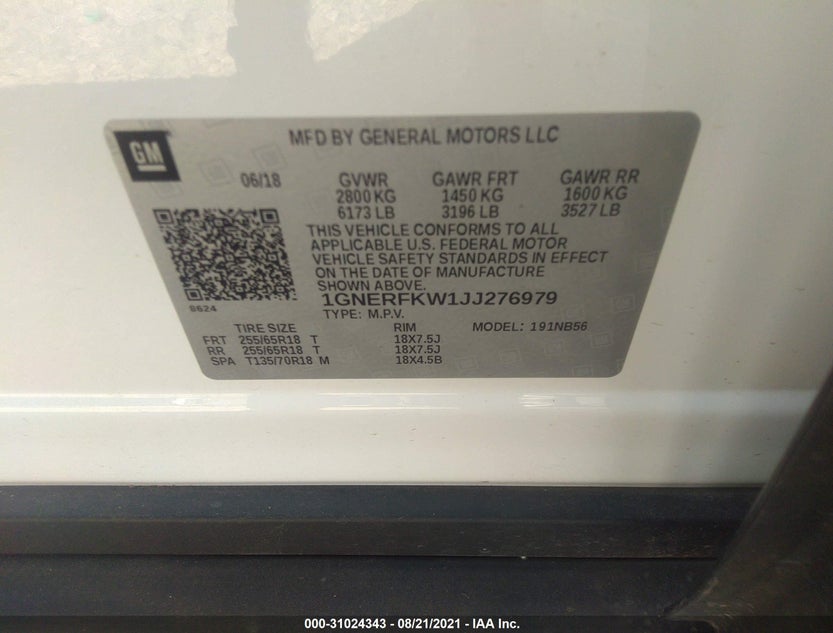 1GNERFKW1JJ276979