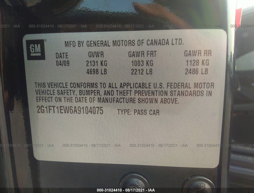2G1FT1EW6A9104075