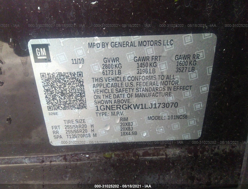 1GNERGKW1LJ173070