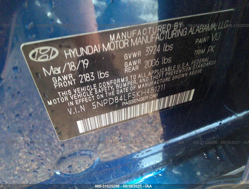 5NPD84LF5KH481211