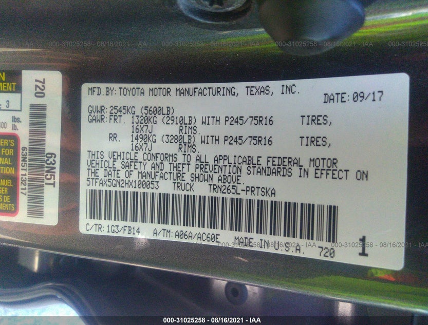 5TFAX5GN2HX100053