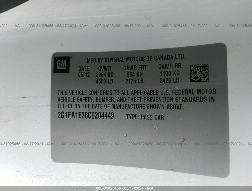2G1FA1E38C9204449