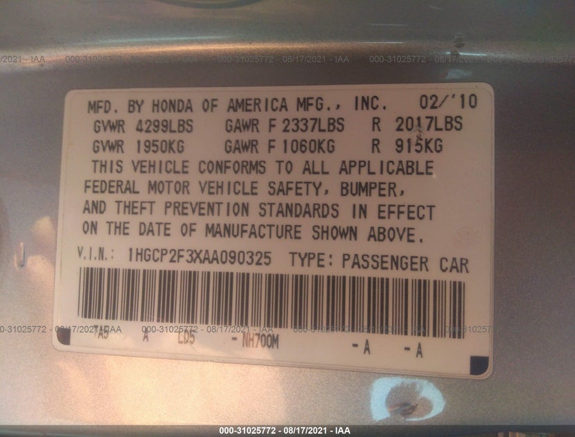 1HGCP2F3XAA090325
