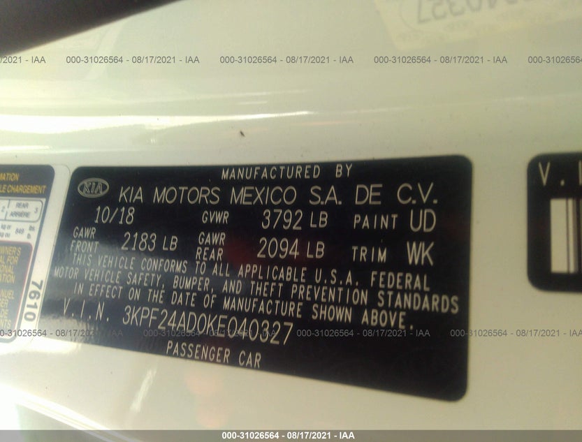 3KPF24AD0KE040327