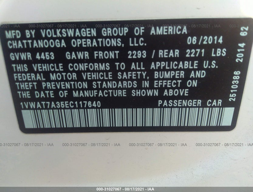 1VWAT7A35EC117640