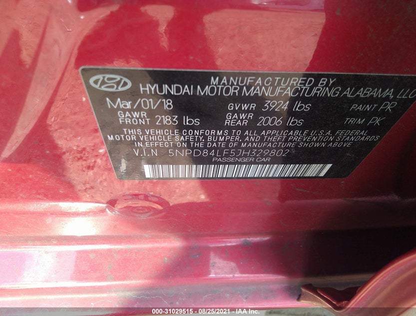 5NPD84LF5JH329802
