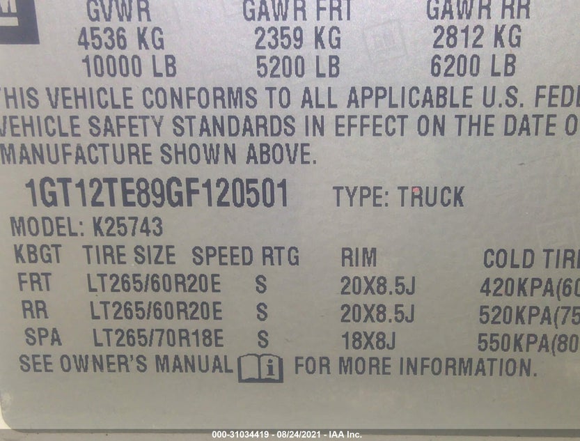 1GT12TE89GF120501