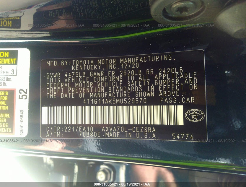 4T1G11AK5MU529570