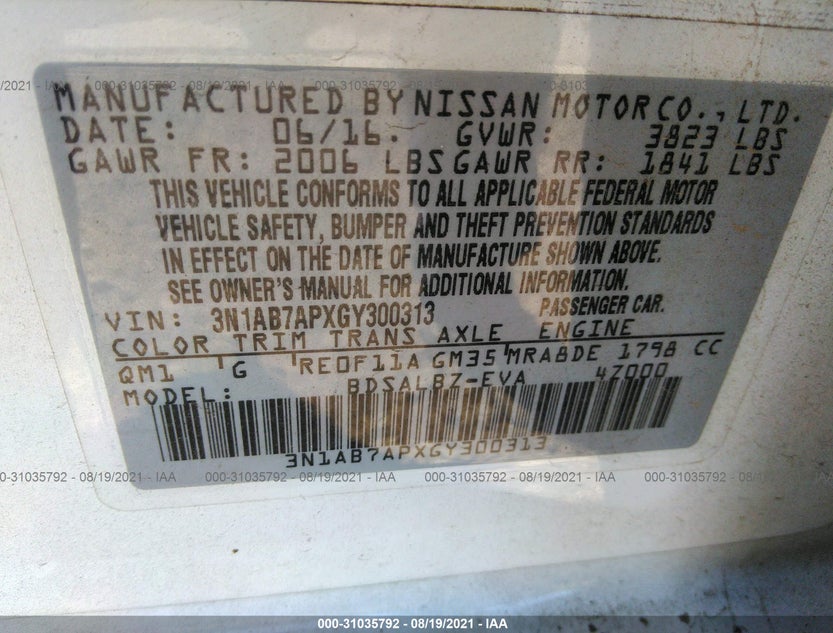 3N1AB7APXGY300313