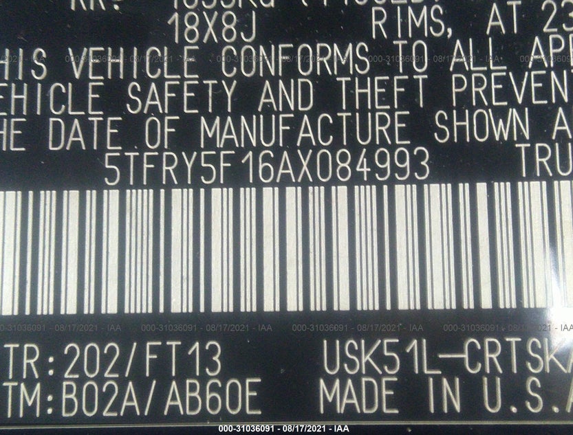 5TFRY5F16AX084993