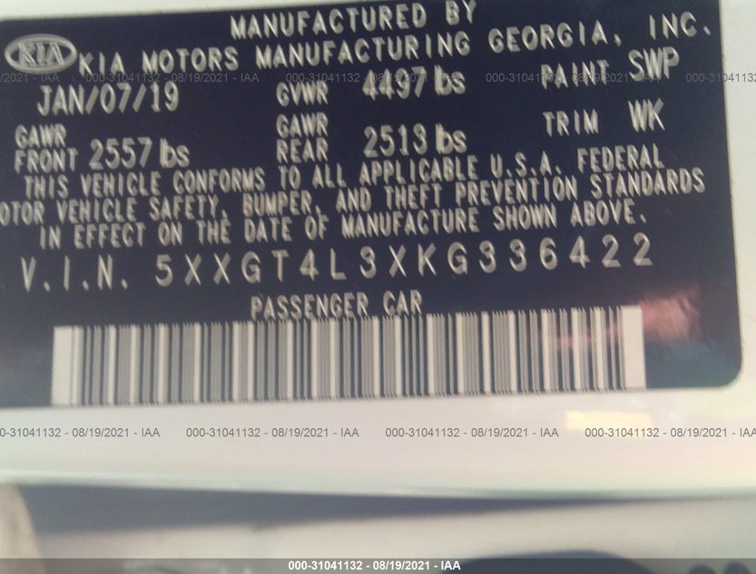 5XXGT4L3XKG336422