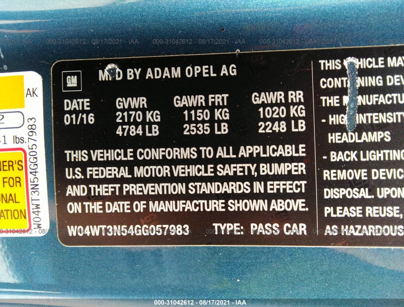 W04WT3N54GG057983