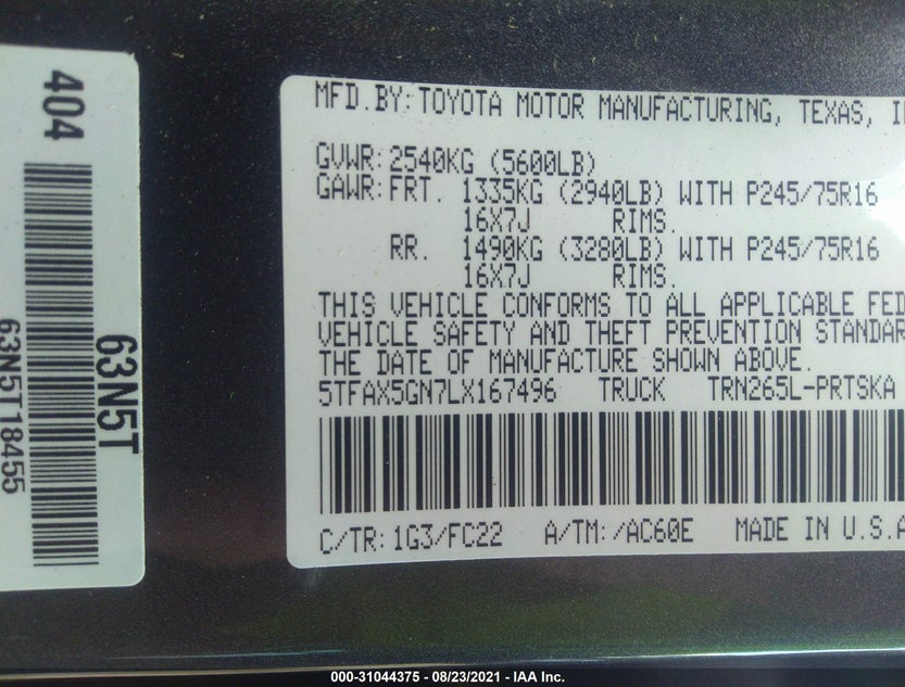5TFAX5GN7LX167496