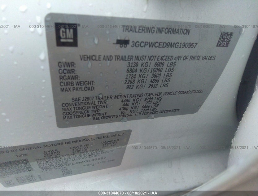 3GCPWCED9MG190957
