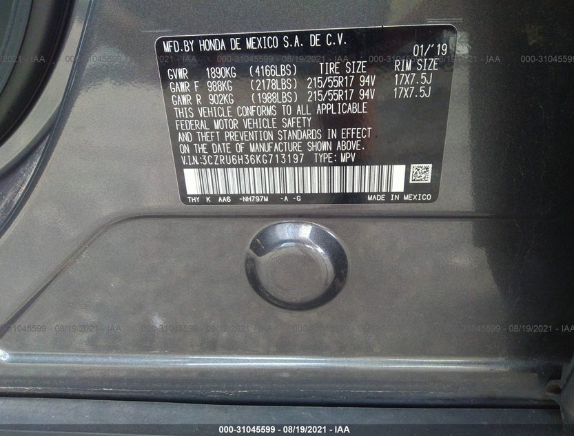 3CZRU6H36KG713197