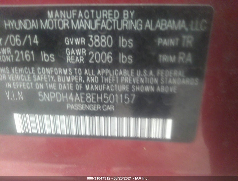 5NPDH4AE8EH501157