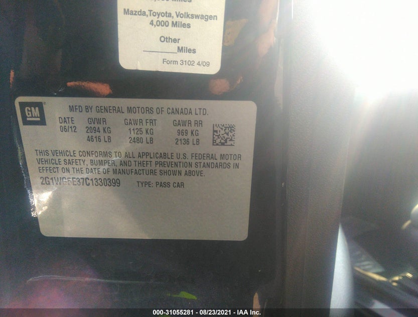 2G1WG5E37C1330399