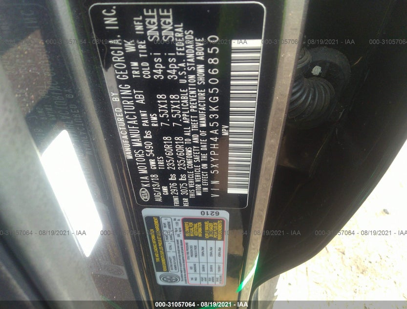 5XYPH4A53KG506850