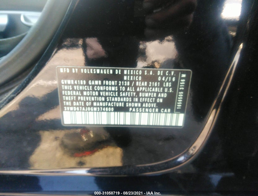 3VWD67AJ0GM374600