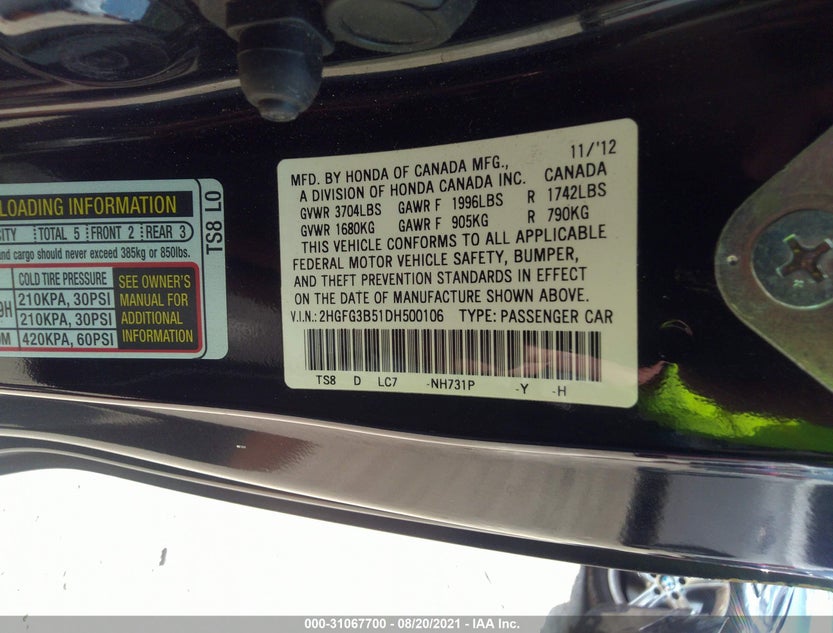 2HGFG3B51DH500106
