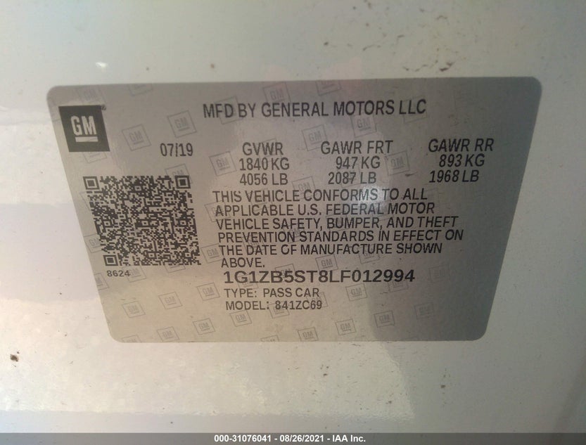 1G1ZB5ST8LF012994